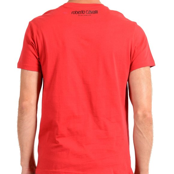 Roberto Cavalli "Beachwear" Men's Red T-Shirt - Picture 3 of 8
